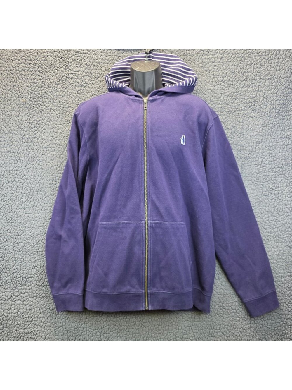 Johnnie-O Cotton Zipper Hoodie Men's XL Twilight Blue Coastal Preppy Sporty Y2k